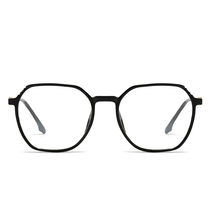 2021 Popular Fashion Sunglasses Retro Hexagonal Frame Glasses Tr90 Frame Plain Glass Spectacles Men's Women's Unisex Glasses