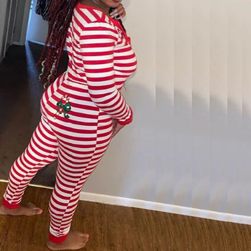 JL109 Christmas Pajamas Loungewear Onesie Sleep Lounge Wear Set Pyjamas Women Sleepwear