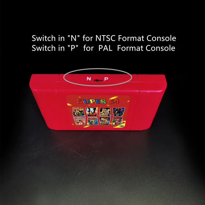 New Super 64 Retro Game Card 340 in 1 Game Cartridge for N64 Video Game Console