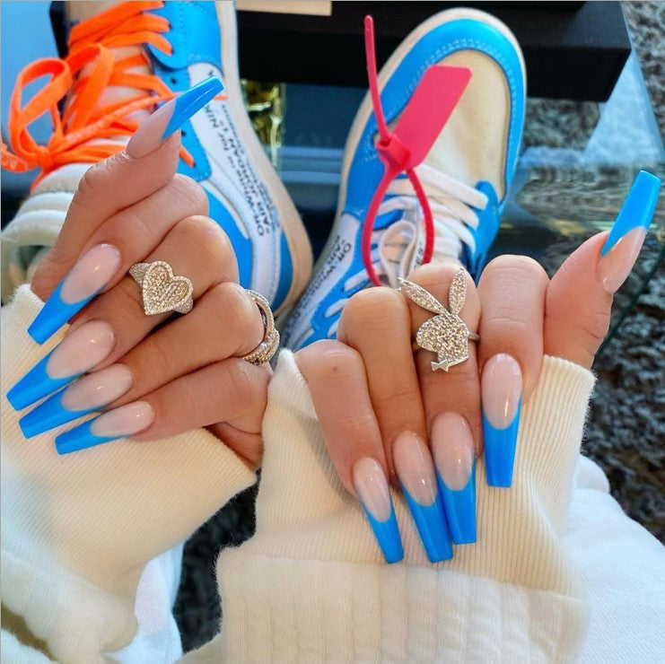 2021 Summer Style Press on Nails Acrylic Coffin Nail Tips