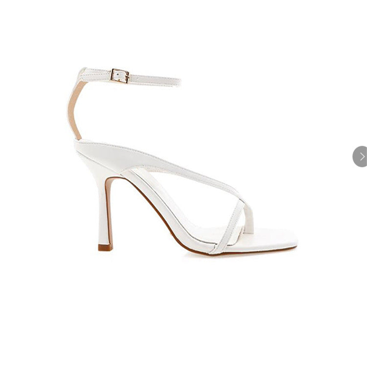 Fashion Women's Shoes Pumps Pointed Open Toe High Heels PU Leather Women Sandals High Heel