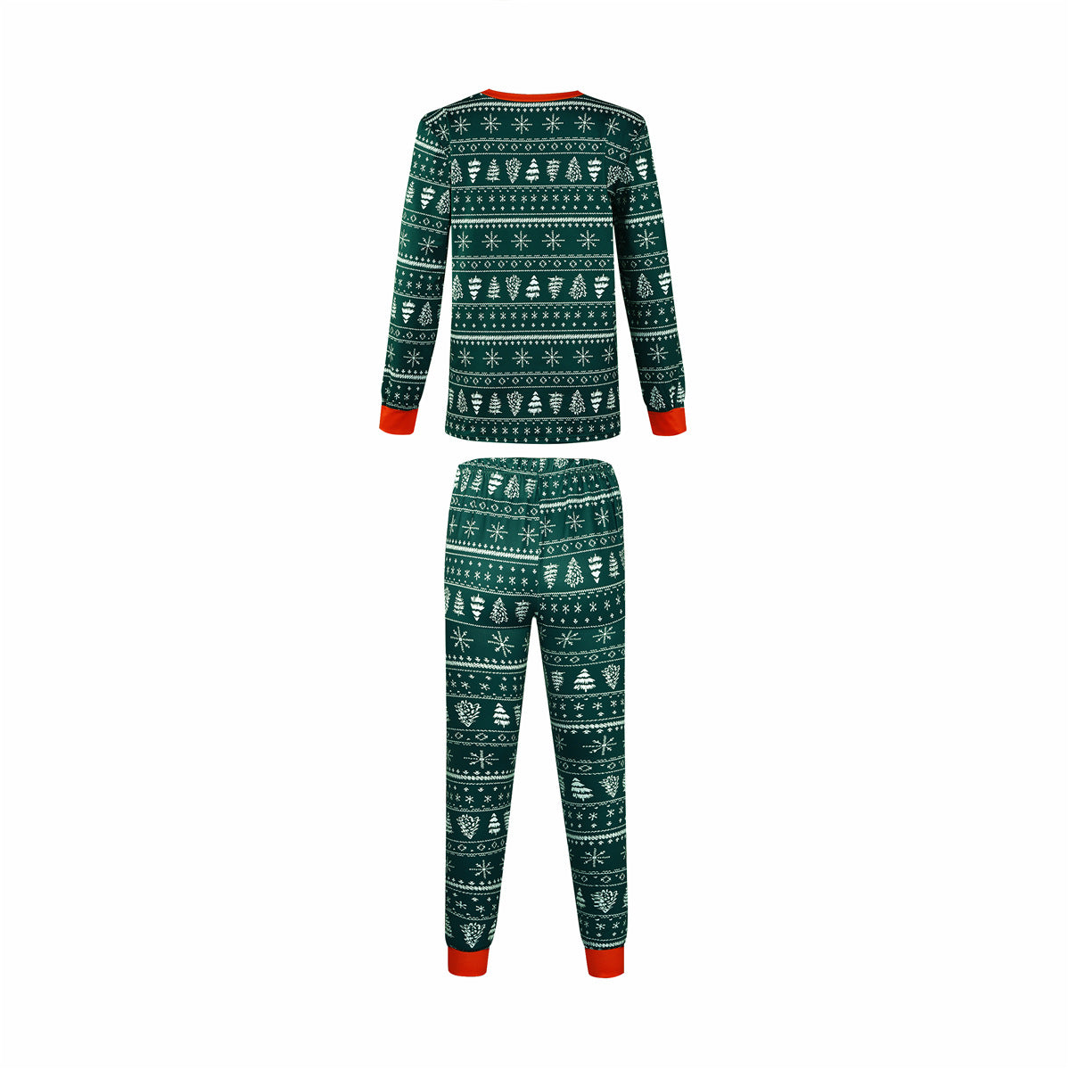 New Design Wholesale Sleeping Wear Christmas Trees Printed Pajamas Color Patchwork Christmas Family Pajama Set