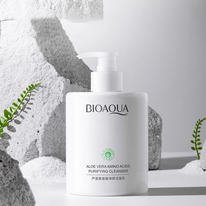 Amino Acid Facial Cleanser 500g Girls Moisturizing Oil Control Moisturizing Aloe Facial Cleanser Men
