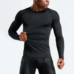 Custom Wholesale Long Sleeve Gym Wear Men's T-Shirt Fitness Basketball Training Jogging Fitness Sportswear