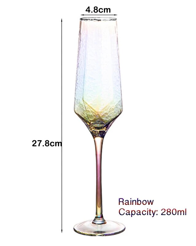 Gold, Hammered, Champagne Glasses, Wine Glasses, Goblet-Champagne Glass