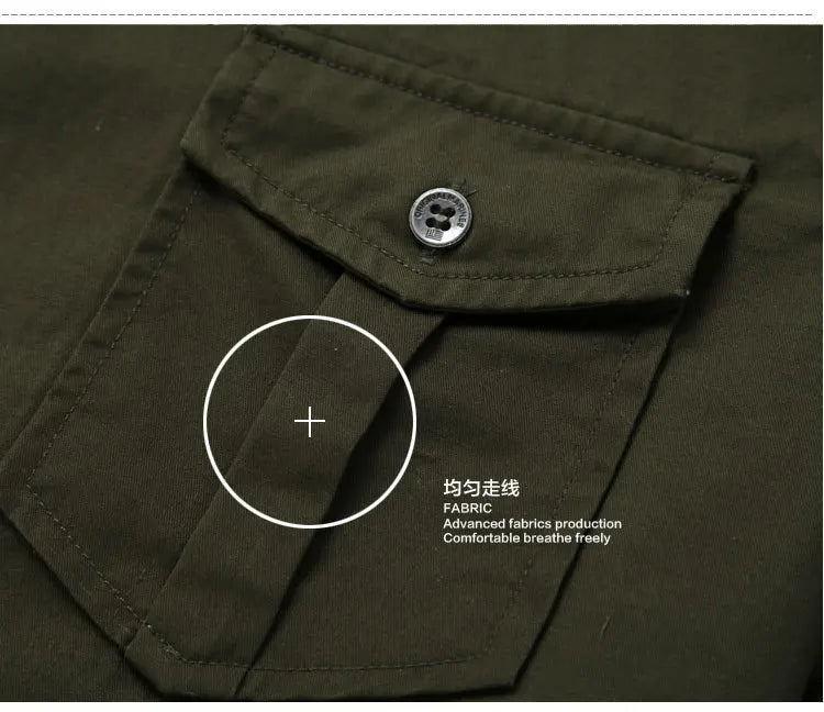 ANSZKTN High Quality Tooling Cargo Shirt Short Sleeved Outdoor Tactical Shirts for Men