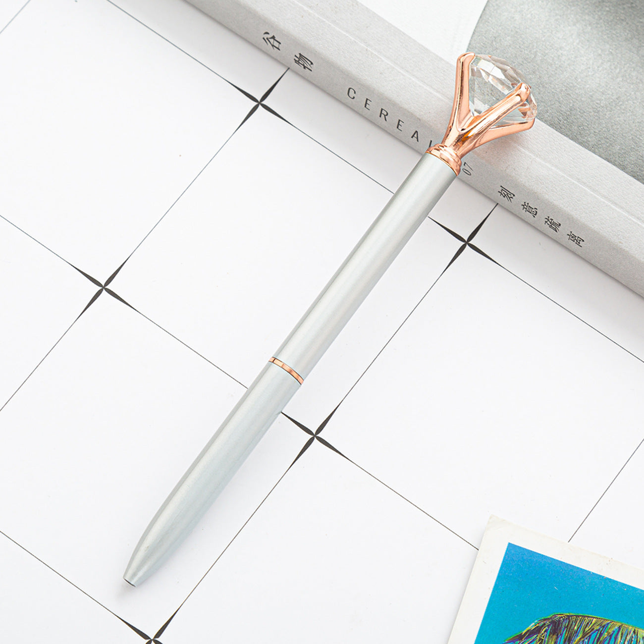 Hot Sell Stock Promotional Pen Personalized Ball Pen Diamond Crystal Metal Ballpoint Pen for Gift