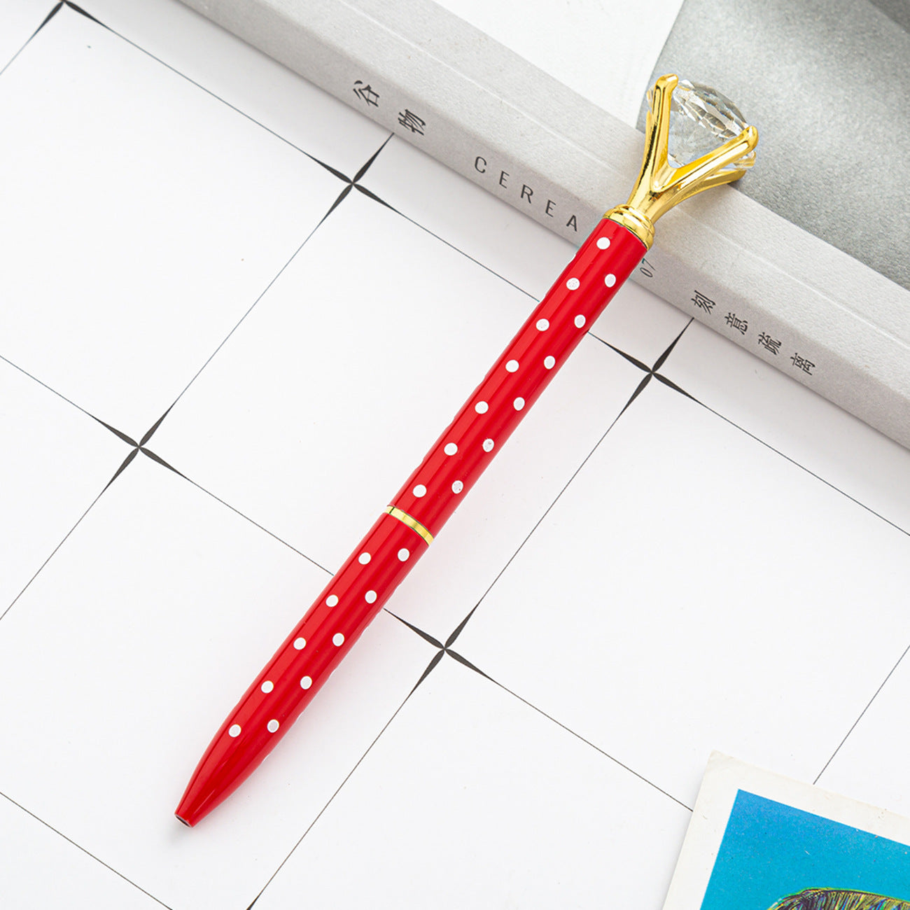 Hot Sell Stock Promotional Pen Personalized Ball Pen Diamond Crystal Metal Ballpoint Pen for Gift
