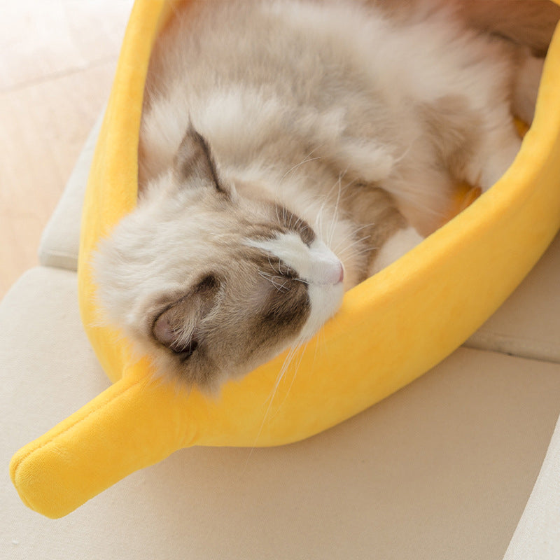 Dog Banana Bed Cat Bed House Cat Mat Beds Warm Durable Portable Pet Basket Kennel Dog Cushion Multicolor Cat Supplies