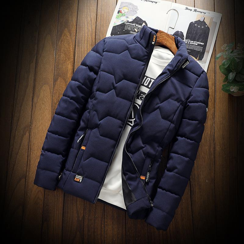 2021 Winter Fashion Casual Thicken Warm Cotton Jacket Slim Clothes Wear Mens Jacket Men's Jackets & Coats