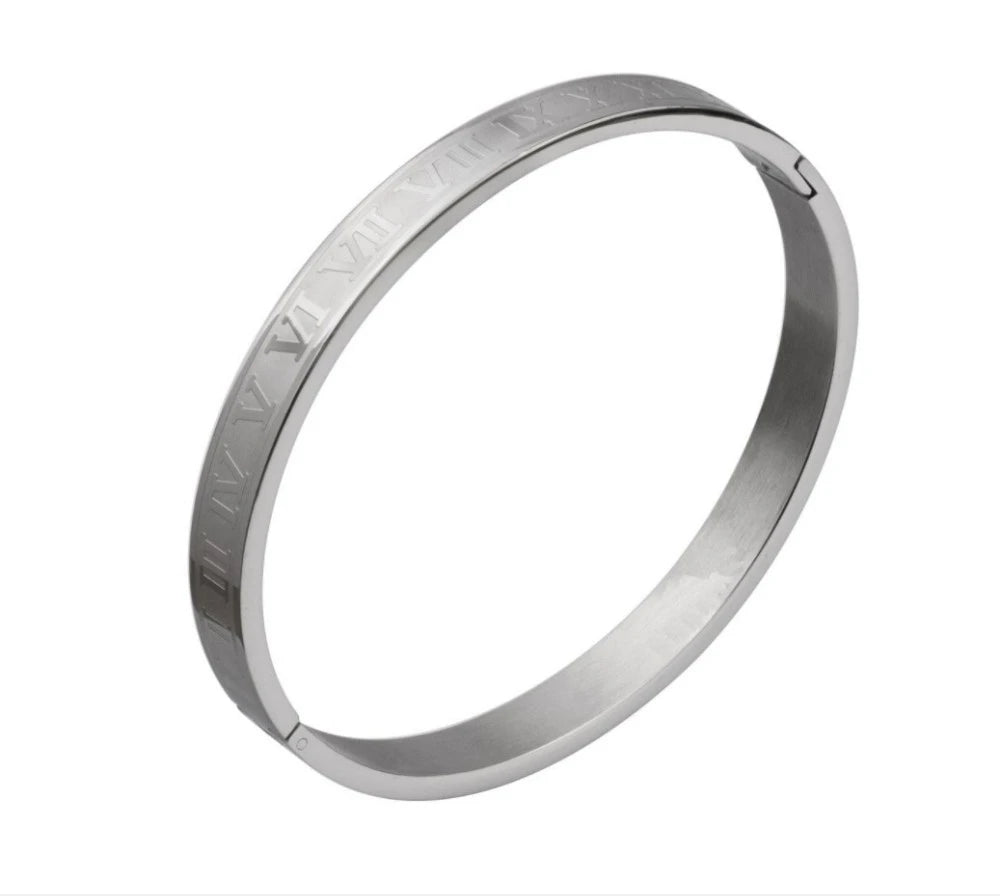 Luxury Roman Number Charm Woven Stainless Steel Bracelet Hip Hop Men Jewelry Gold Color Jewelry for  Men Pulseira Bileklik