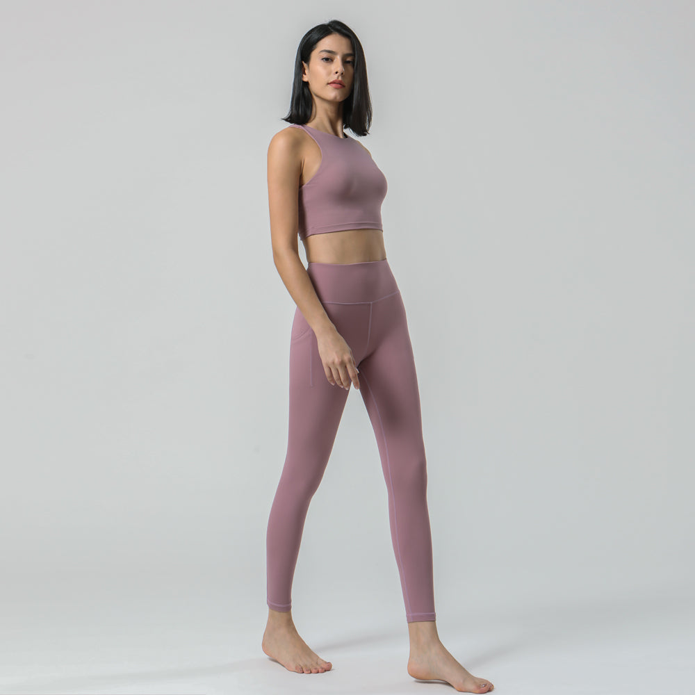 Wholesale Fitness Yoga Set Sports Wear for Women New Design Organic Yoga Clothing Set Sports Wear for Women Leggings With Pocket
