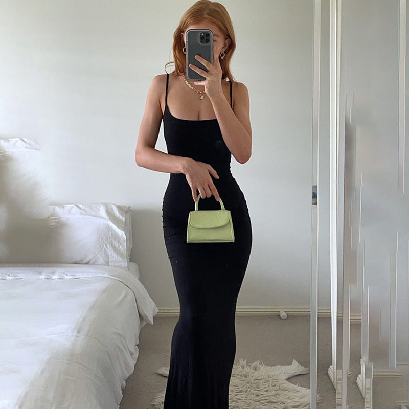 2022 Summer Skims Dresses Casual Slim Fit Sling Soft Lounge Tight Slim Bodycon Long Maxi Slip Dress