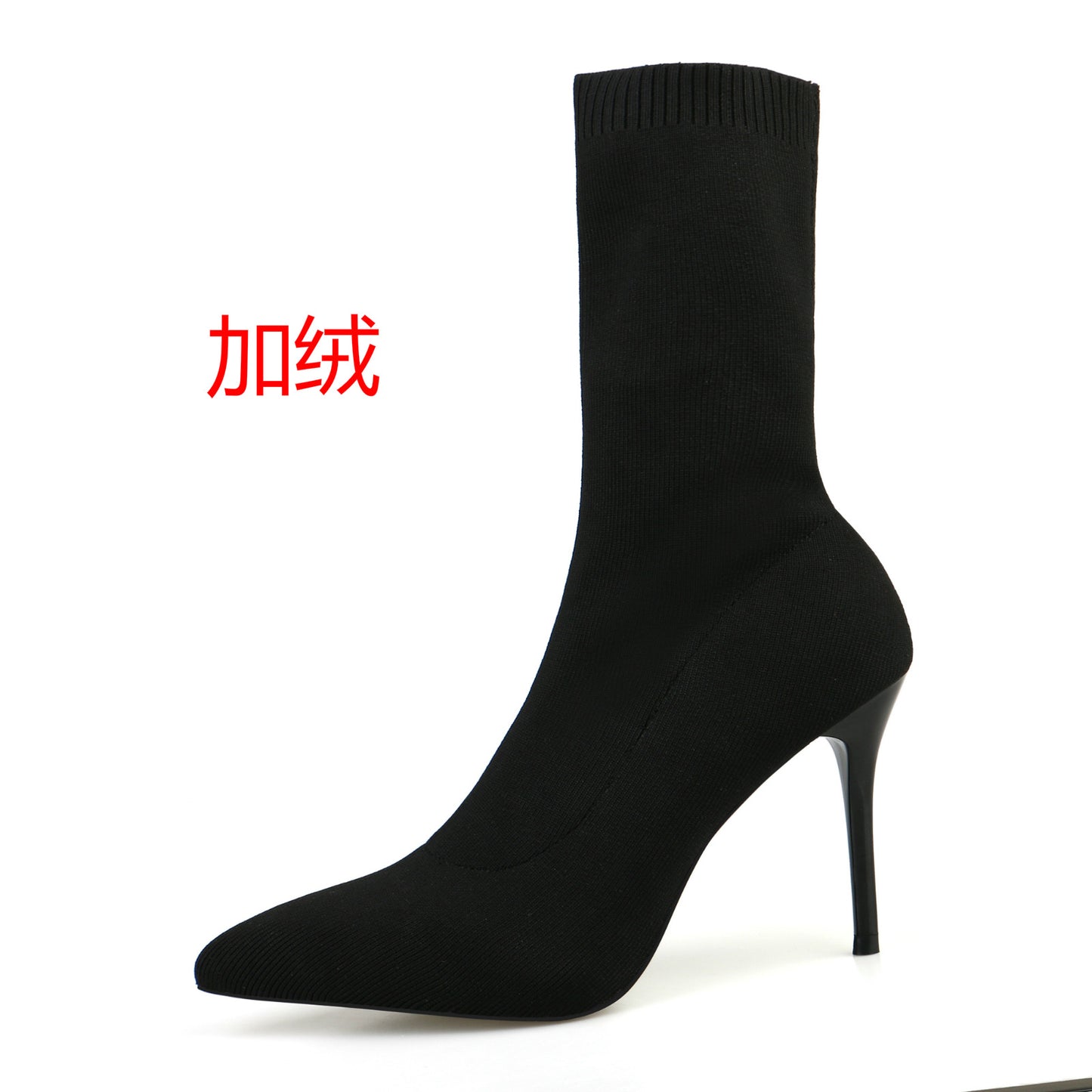 Winter Fashion Pointed Toe Elastic Sock Boots Women Sexy High Heel Ankle Boots