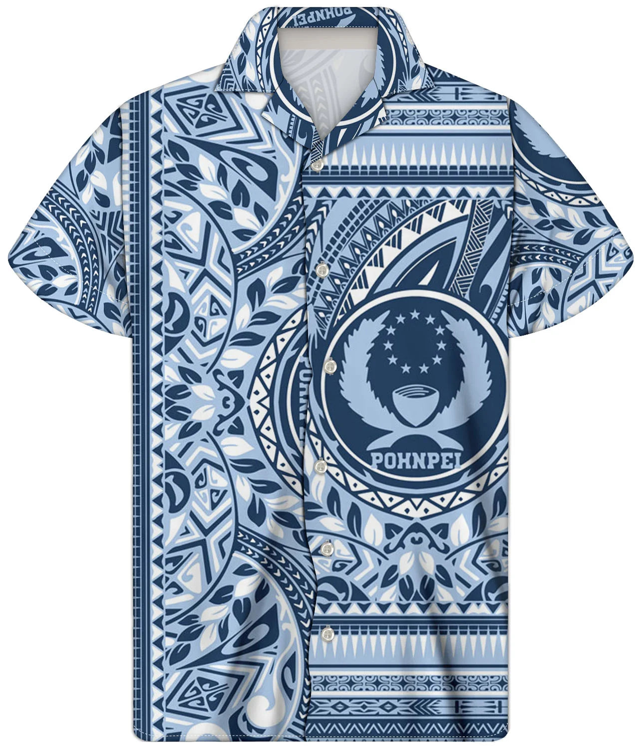 Fancy Gold Shirts for Men Polynesian Tribal Fabric Hawaiian Short Sleeve Shirt Men Summer Clothing for Men's Tropical Tops Shirt