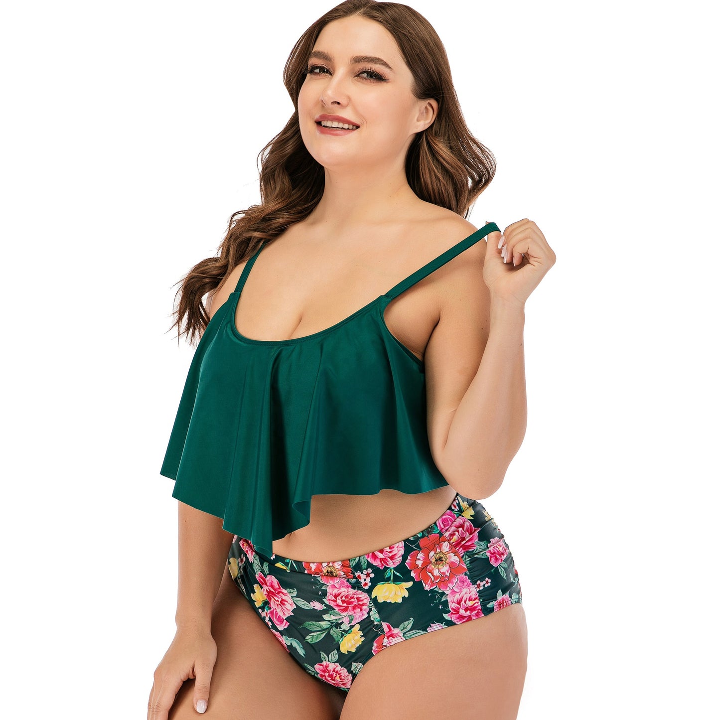 Dropshipping 5XLPlus Size Sexy Sling Backless Swimsuit Beachwear Bikini Two Pieces for Women