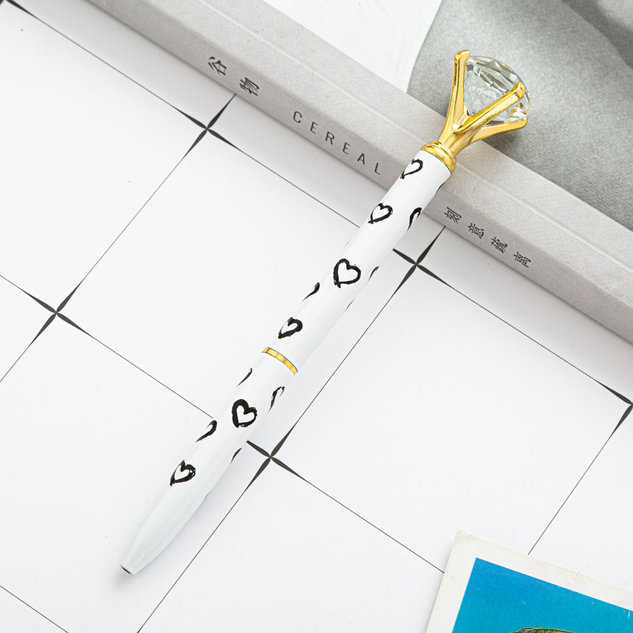 Hot Sell Stock Promotional Pen Personalized Ball Pen Diamond Crystal Metal Ballpoint Pen for Gift