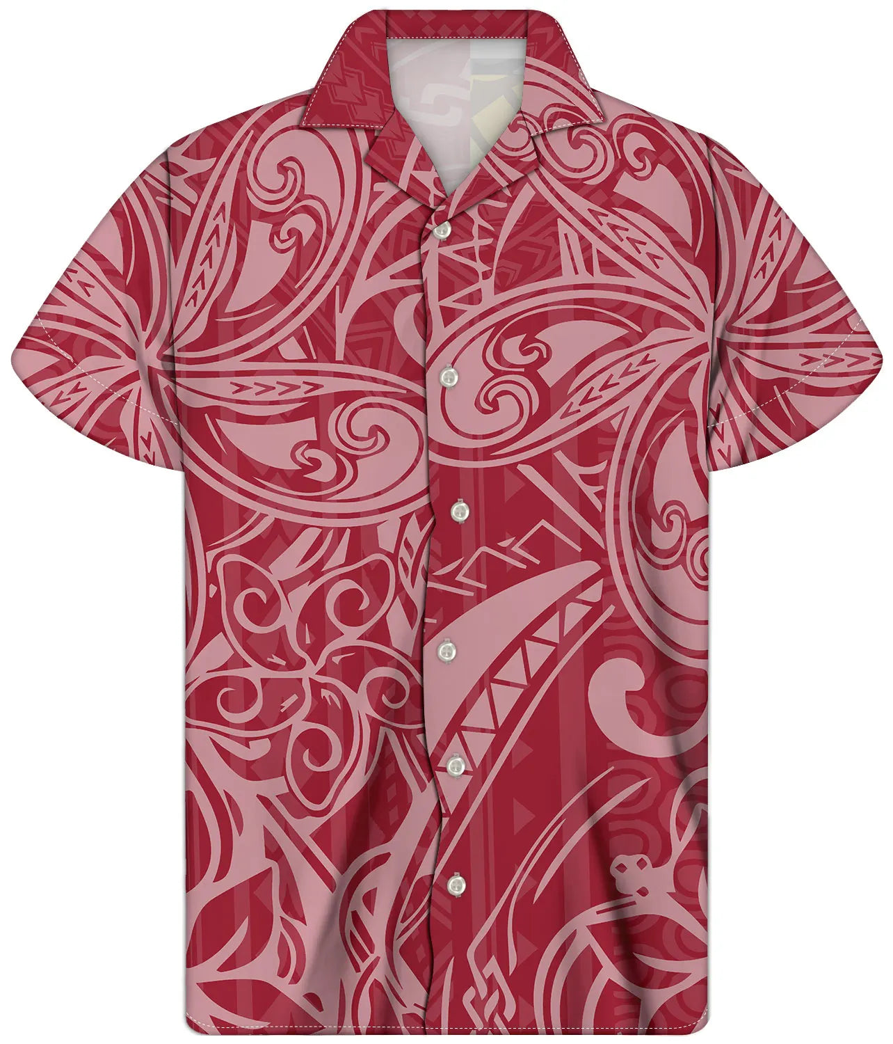 Fancy Gold Shirts for Men Polynesian Tribal Fabric Hawaiian Short Sleeve Shirt Men Summer Clothing for Men's Tropical Tops Shirt