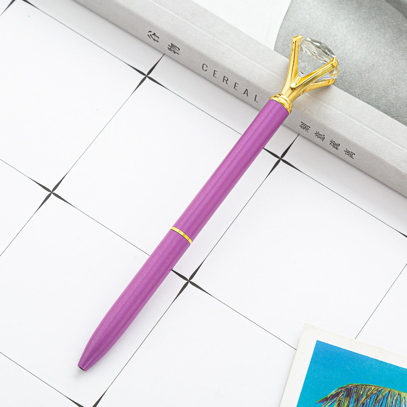 Hot Sell Stock Promotional Pen Personalized Ball Pen Diamond Crystal Metal Ballpoint Pen for Gift