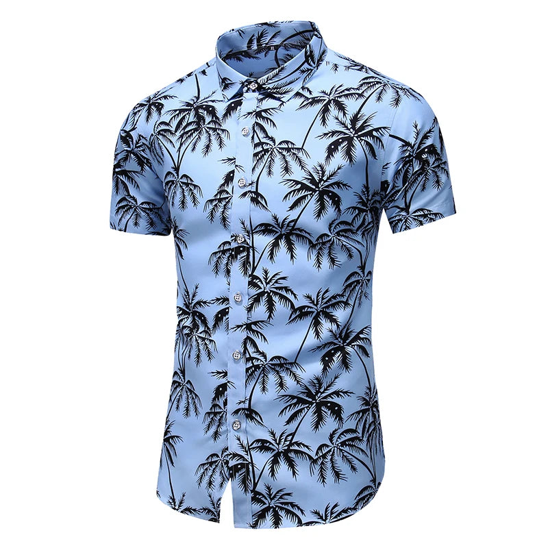 2023 New Fashion Casual Men's Shirt Short Sleeve Print Hawaii Shirt Men Summer New Design Mens Beach Shirts Men Flower Shirt 7XL