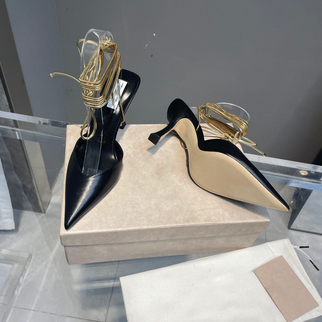 Luxury Shoes Women High Quality Heel Jimy Chooo Bandage Mature Sexy Women High Heels Sexy Classic Sandals High Heel Shoes