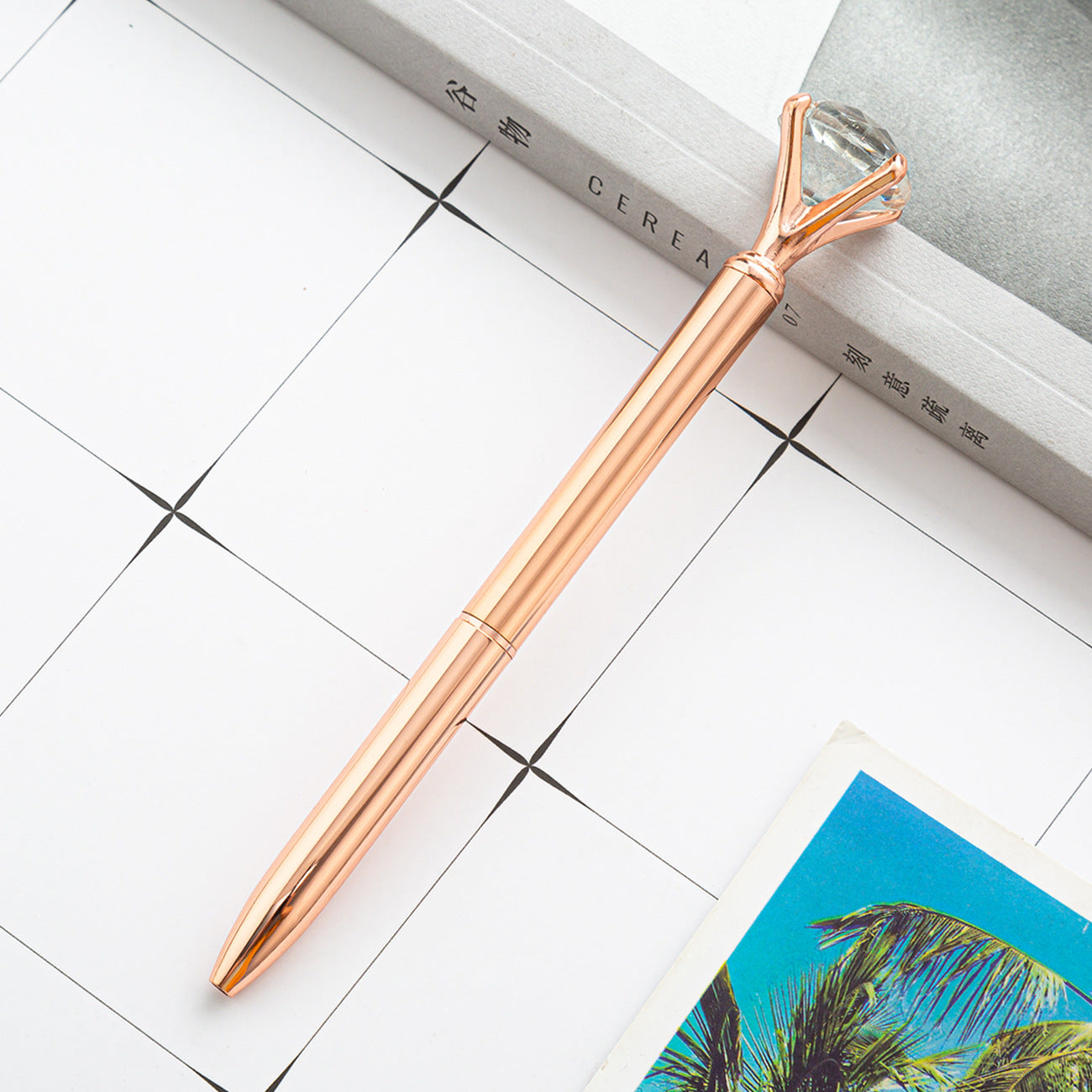 Hot Sell Stock Promotional Pen Personalized Ball Pen Diamond Crystal Metal Ballpoint Pen for Gift