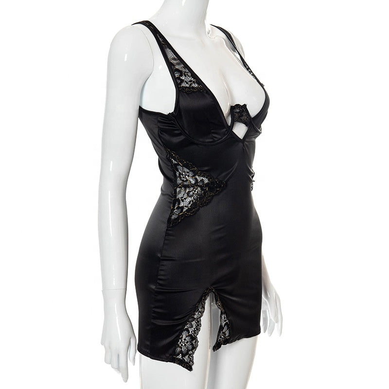 TG033 Hollow Out Sexy Sleeveless Women Dresses for Parties Lace Dresses Women