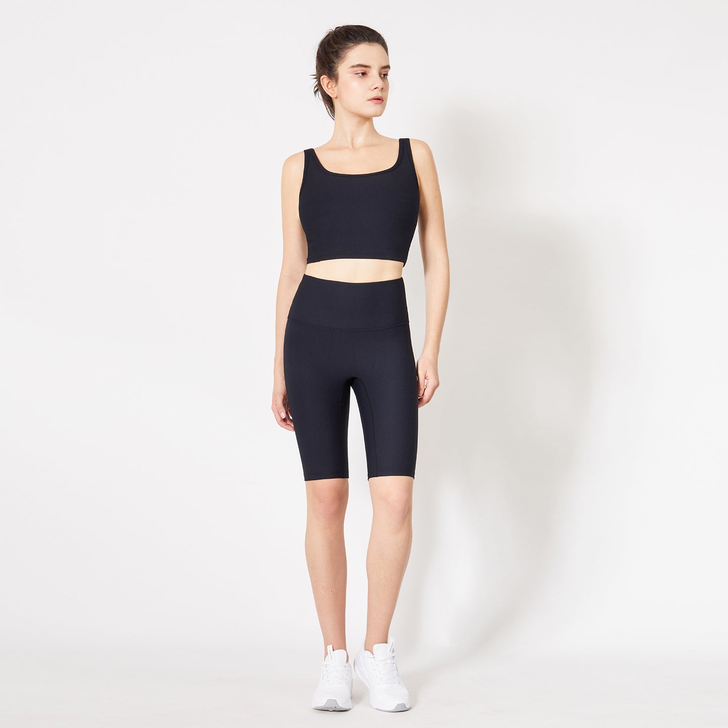Latest Women Ribbed Gym Fitness Bra Shorts Sports Wear Workout Plus Size Yoga Sets
