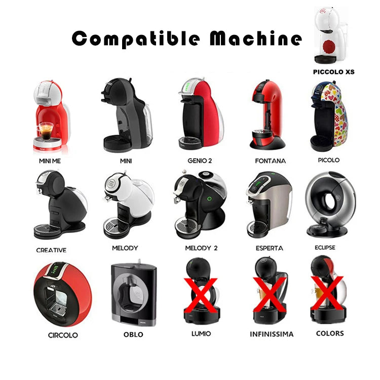 iCafilas for Dolce Gusto Reusable Crema Coffee Capsule Cappuccino Filters Compatible With Nescafe Dolci Gusto Machine