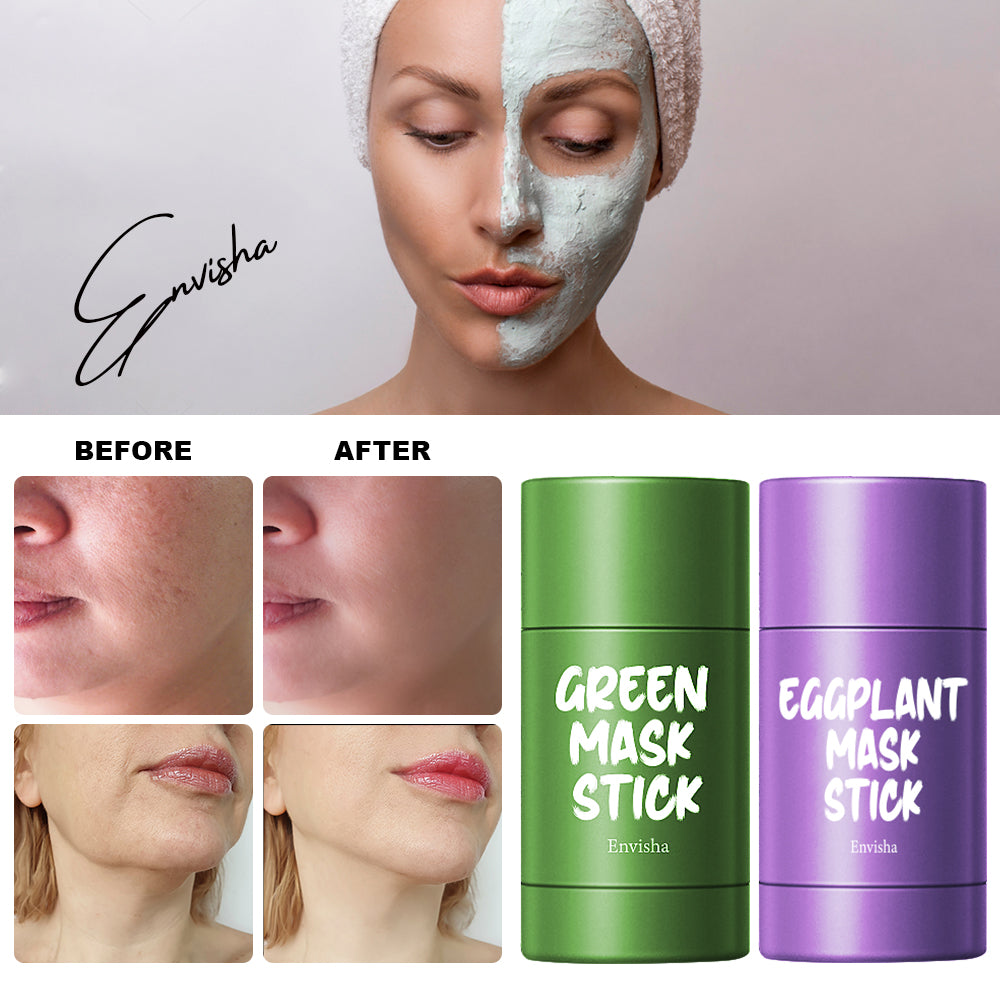 Private Label OEM Beauty Korean Face Skin Care Cleansing Natural Organic Pink Clay Facial Green Tea Mask Stick