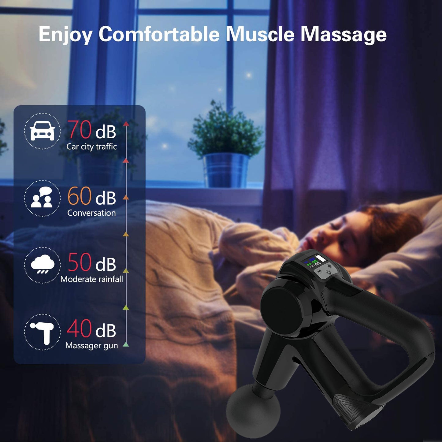 Crifit Therapy for Massager Muscles Relaxing Relief Pains Percussion Deep Tissue Cordless Massage Gun Vibration Massage Gun