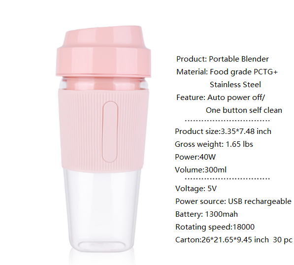 Mini Mixer Blender Rechargeable Juicer Portable Blender Juicer USB Portable Juicer Blender USB