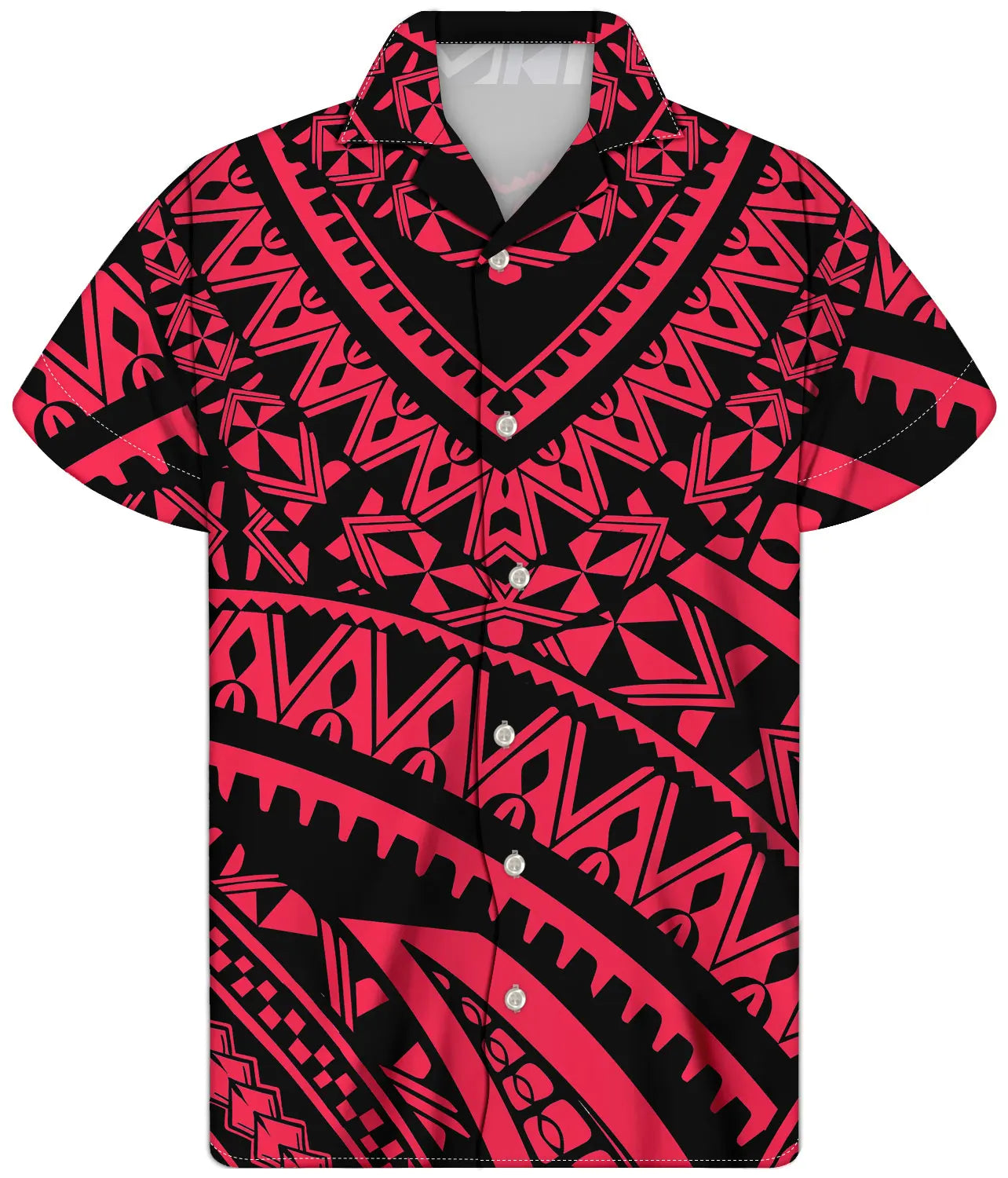 Fancy Gold Shirts for Men Polynesian Tribal Fabric Hawaiian Short Sleeve Shirt Men Summer Clothing for Men's Tropical Tops Shirt