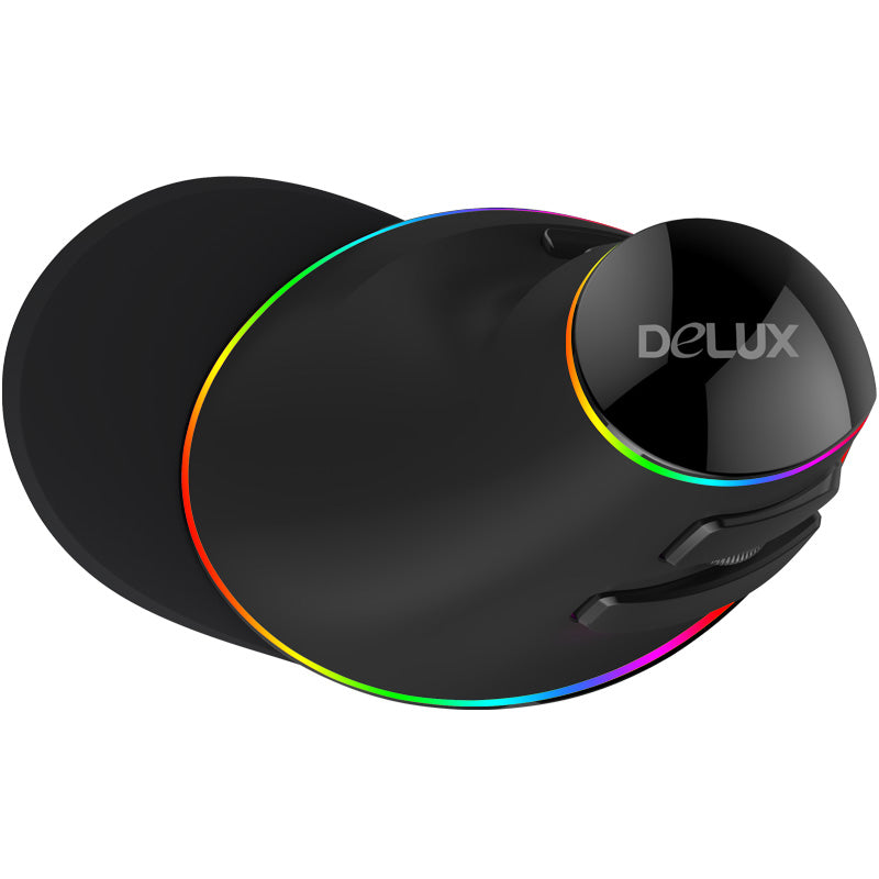 Delux M618 PLUS Right Hand 4000 DPI 6D E-Sport RGB Wired Wireless Ergonomics Vertical Gamer Gaming Mouse