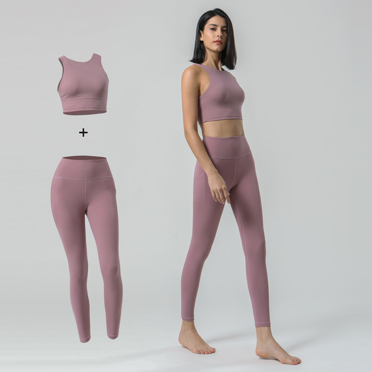 Wholesale Fitness Yoga Set Sports Wear for Women New Design Organic Yoga Clothing Set Sports Wear for Women Leggings With Pocket