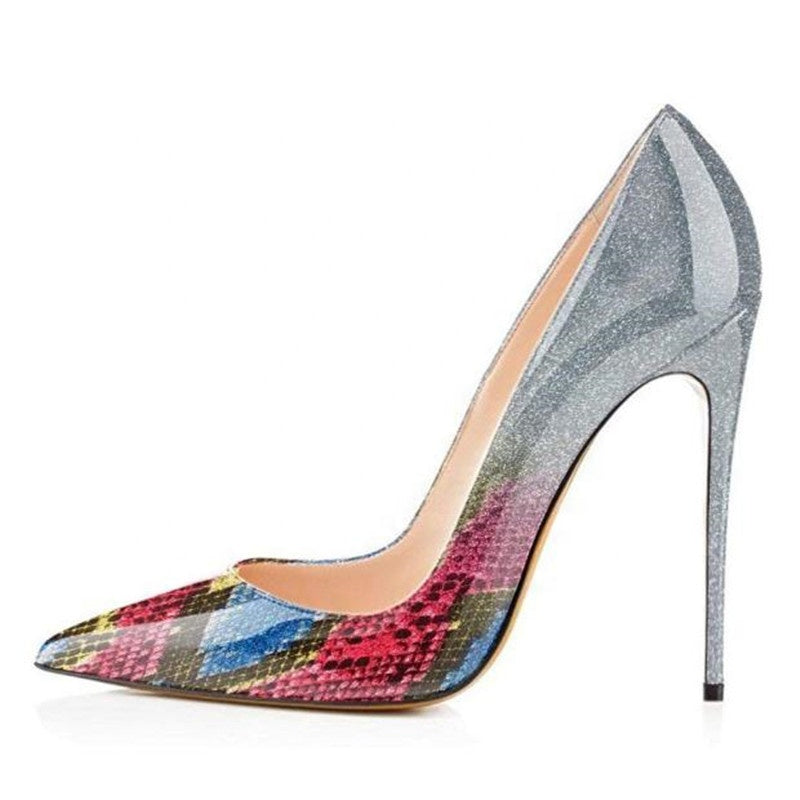 Classic Pointed Toe Stiletto Heel Pumps Women 12 Cm High Heels