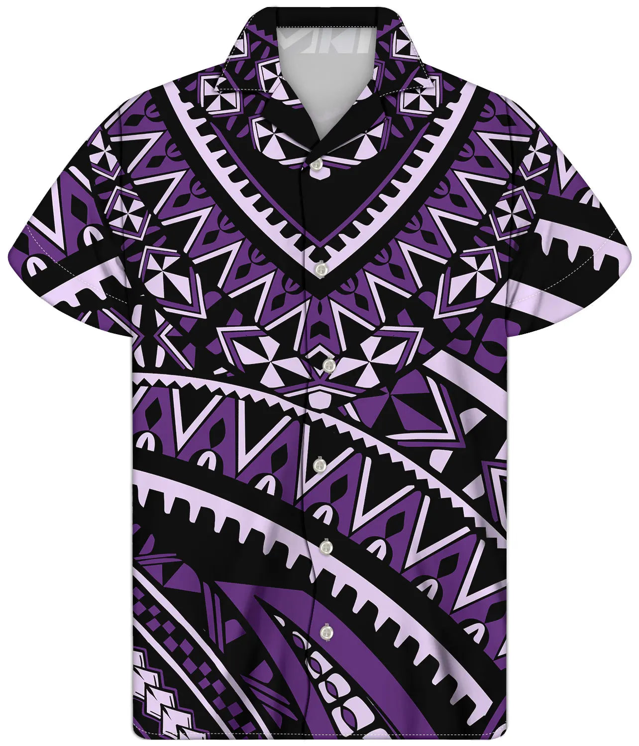 Fancy Gold Shirts for Men Polynesian Tribal Fabric Hawaiian Short Sleeve Shirt Men Summer Clothing for Men's Tropical Tops Shirt