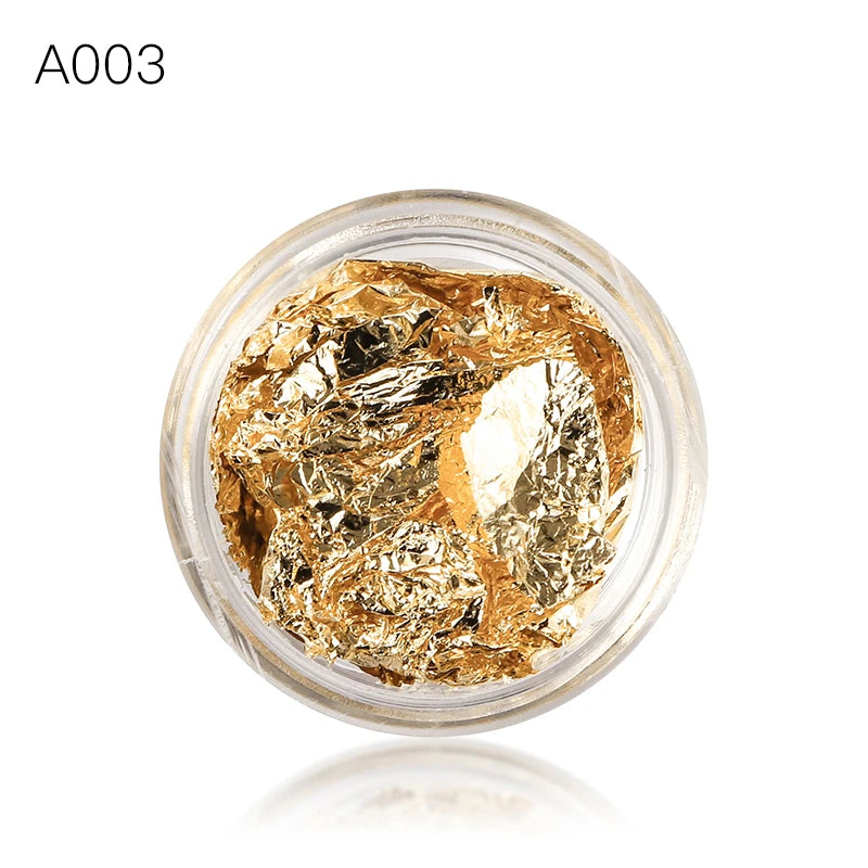 Gold Aluminum Foils 3D Mesh Nail Stickers Stripe Line Nail Art Decal Wraps Slider Manicure DIY Nail Art Decoration Accesorios