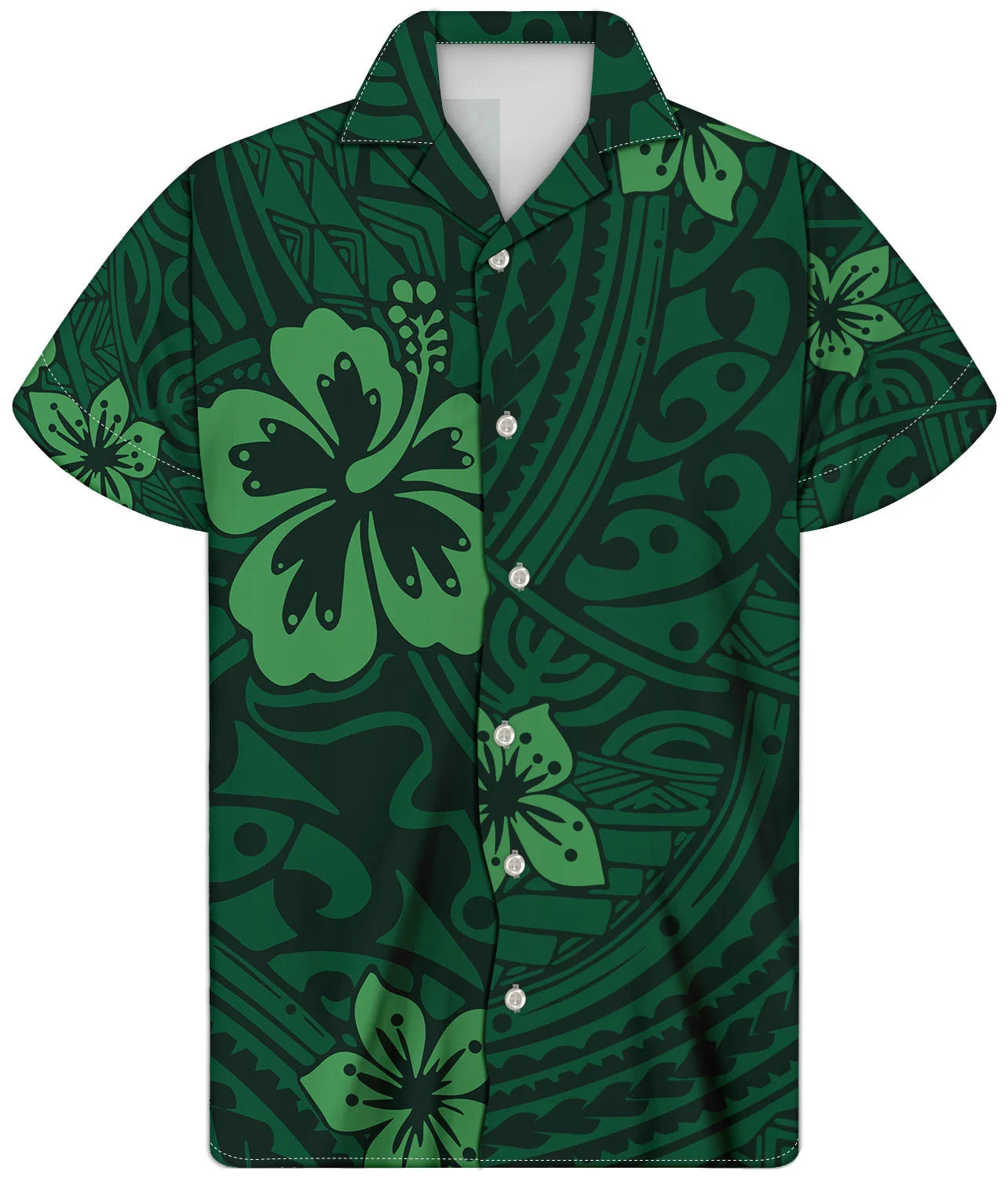 Fancy Gold Shirts for Men Polynesian Tribal Fabric Hawaiian Short Sleeve Shirt Men Summer Clothing for Men's Tropical Tops Shirt