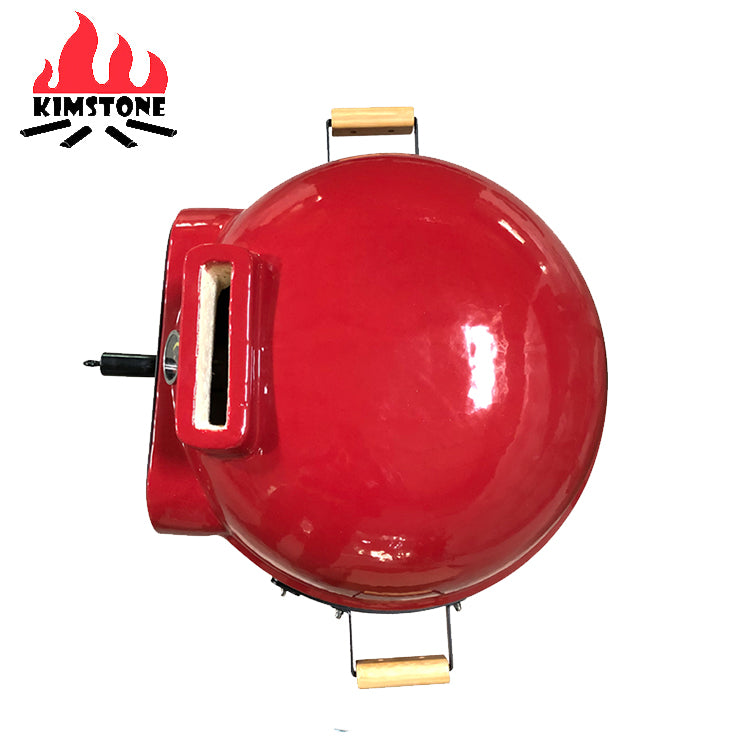 KIMSTONE Automatic Wood-Burning Grill Barbecue Smoke Pizza Oven Small Ceramic Wood L Garden With Big Pizza Plate