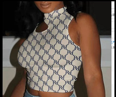 High Elastic Vest Sleeveless Sexy Slim Fitness Vest Women Crop Top