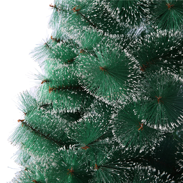 Christmas Decoration Supplier 60CM 2FT PET Pine Needle Christmas Tree With White Dust