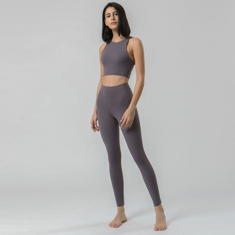 Wholesale Fitness Yoga Set Sports Wear for Women New Design Organic Yoga Clothing Set Sports Wear for Women Leggings With Pocket