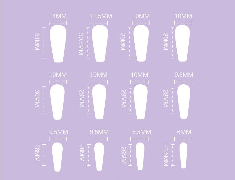 2021 Summer Style Press on Nails Acrylic Coffin Nail Tips