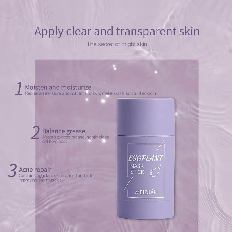 Free Shipping  Green Musk Stick  Green Tea Cleansing Mask Remove Blackhead Mud Mask Purifying Clay Stick Mask
