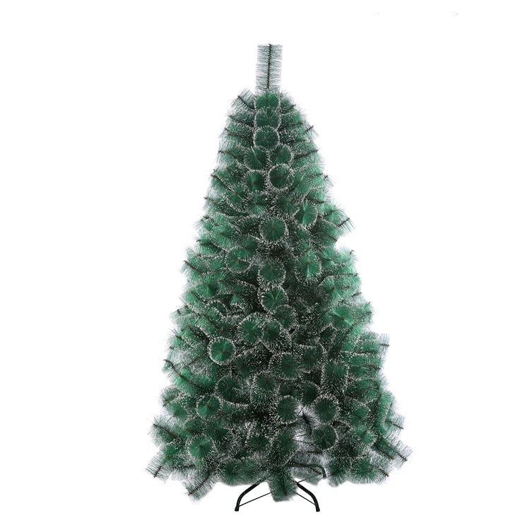 Christmas Decoration Supplier 60CM 2FT PET Pine Needle Christmas Tree With White Dust