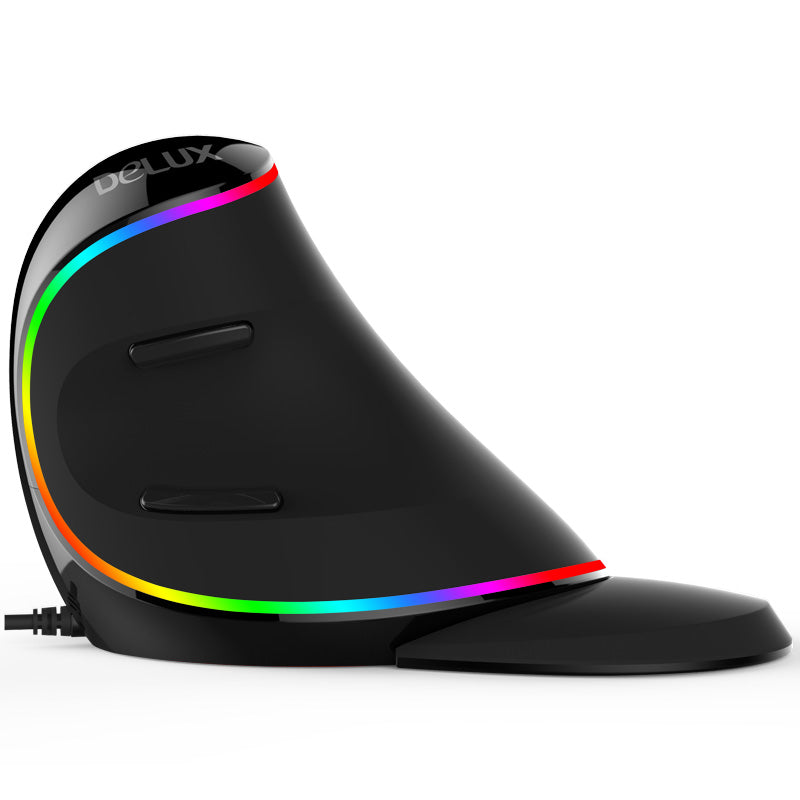 Delux M618 PLUS Right Hand 4000 DPI 6D E-Sport RGB Wired Wireless Ergonomics Vertical Gamer Gaming Mouse