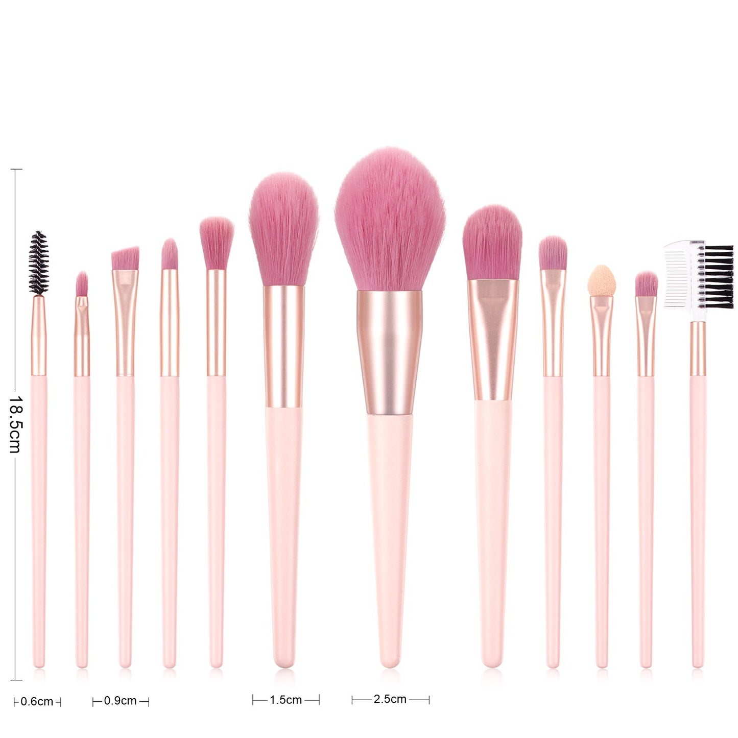 Pink Brush Bag High Opp Wooden Handle Professional High Quality Vegan Wholesale Makeup Brushes Set
