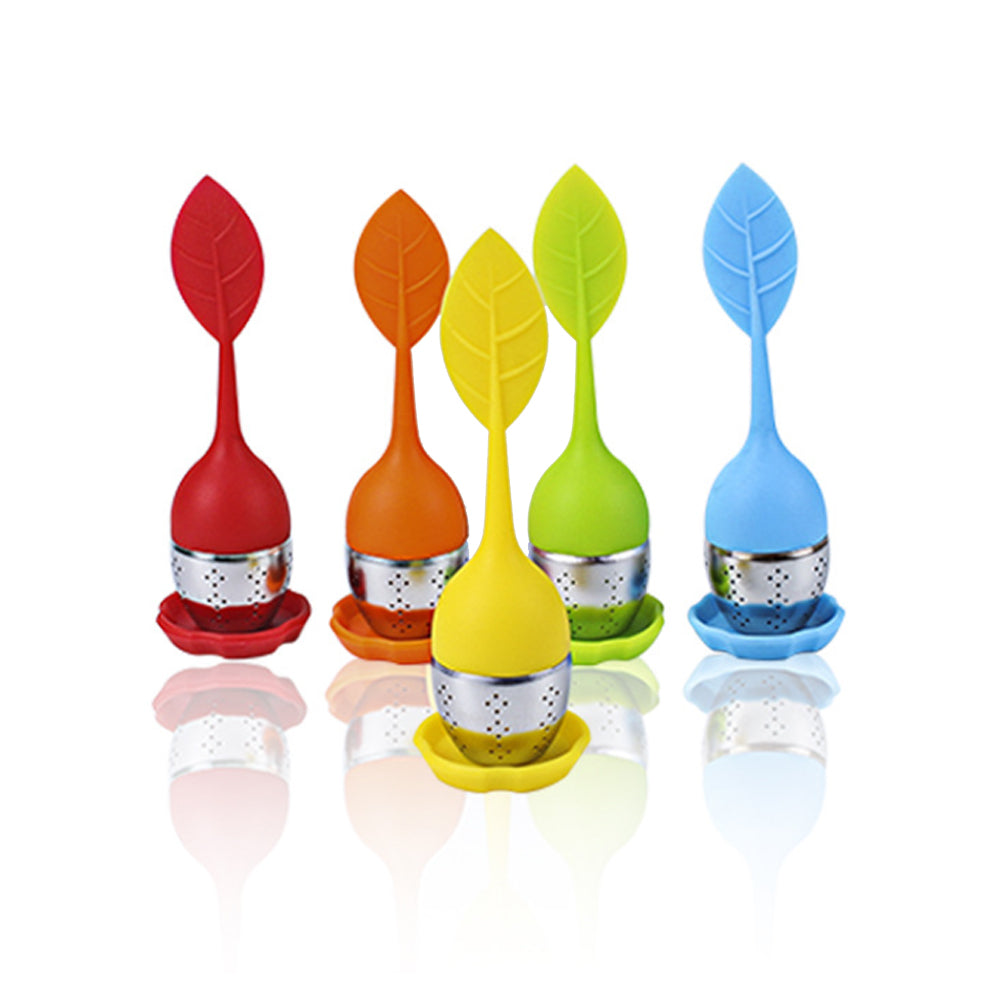 DropShipping Stainless Steel 201 304 Silicone Tea Infuser Leaf Animal  Tea Seasoning Rubber Infuser Tea Leak Filter