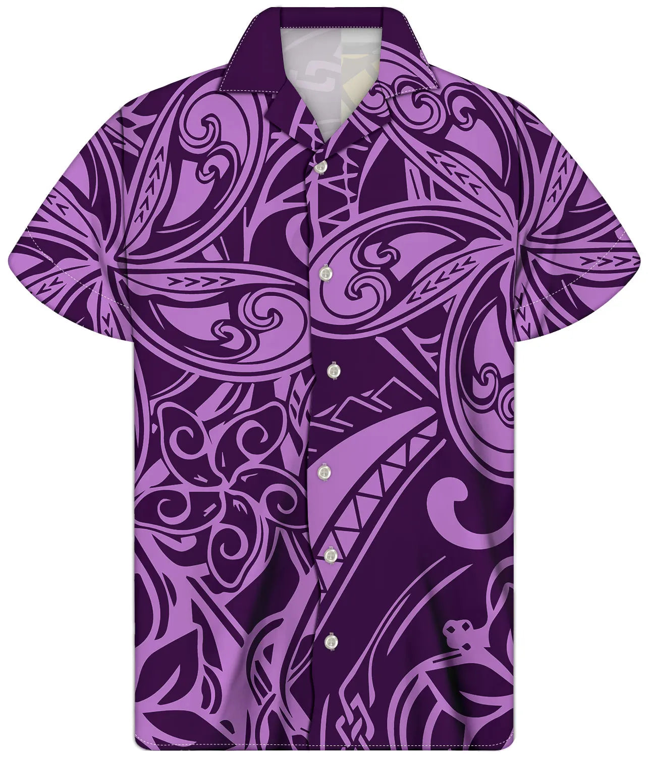 Fancy Gold Shirts for Men Polynesian Tribal Fabric Hawaiian Short Sleeve Shirt Men Summer Clothing for Men's Tropical Tops Shirt